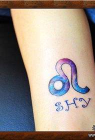 mkono mtindo wa maridadi wa kisasa wa tattoo ya Leo