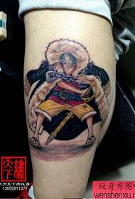 perna legal legal One Piece Luffy tatuagem padrão