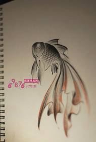 Fat goldfish tattoo ხელნაწერი სურათი