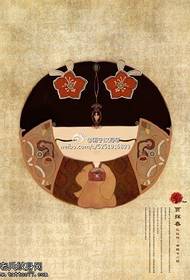 Klassikaline traditsiooniline Jinlingi kolmteist tätoveeringu tätoveeringumudel