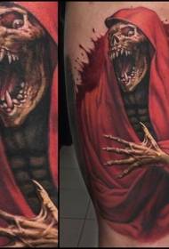 საშინელი ფერი Evil Sorcerer Tattoo Model
