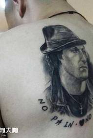 Modello di tatuaggio ritratto posteriore
