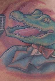 modello tatuaggio cantante di coccodrillo