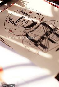pintado a mano retrato tatuaje patrón