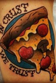 modello di tatuaggio pizza modello di tatuaggio popolare cibo pizza