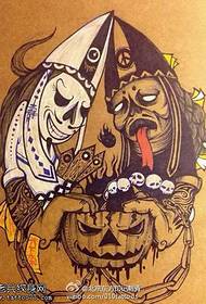 Underworld evil manuscript tattoo pattern