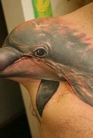 3D tatuaż krajobrazowy blizna naprawa ładny obraz tatuażu delfinów
