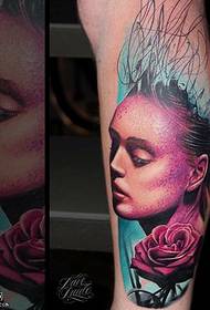 Shank Ink Portrait Tattoo Txawv