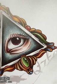 Рукописни узорак тетоваже очију личности