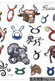 Costellazione del Toro immagine del modello del tatuaggio