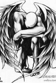 დაცემული ანგელოზის ტატუირების ხელნაწერის ნიმუში