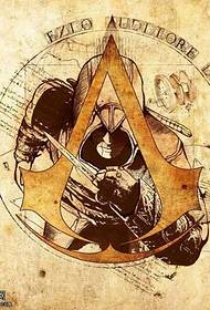 Manuscript Assassin's Creed tattoo-patroon