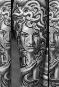 arm swartgrys pragtige geheimsinnige Europese en Amerikaanse dames tattoo patroon