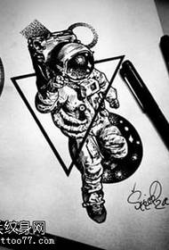 żądło manuskryptu Wzór tatuażu Spaceman
