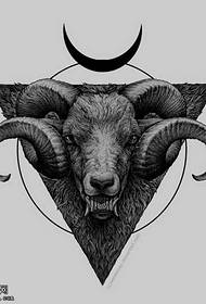 Manuscript Aries Tattoo Pattern
