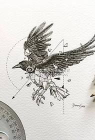 Rankraščio „Eagle Geometrija Totem“ tatuiruotės modelis