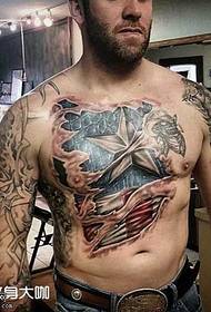 pelar el patrón del tatuaje del capitán estadounidense