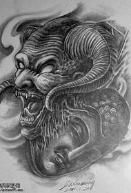 Manoscritto Buddha Bull Tattoo Pattern