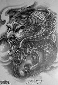 Ձեռագիր Buddha Bull Tattoo Model