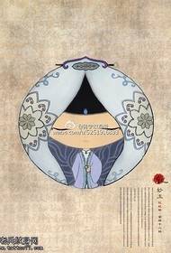 Modello classico del tatuaggio del manoscritto tredici Jinling