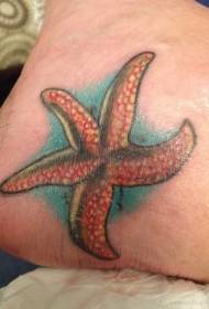 interessante modello di tatuaggio di stelle marine colorate