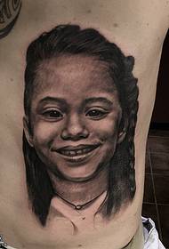 imidwebo ye-flank portrait tattoo