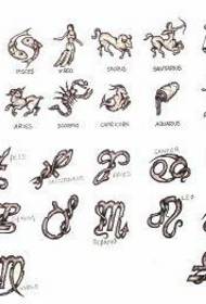 zkamenělý totem souhvězdí tetování vzor obrázek