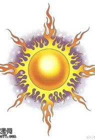 經典的太陽圖騰紋身圖案