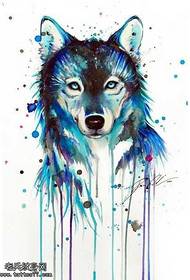 Manuskrip tatu serigala tatu serigala biru