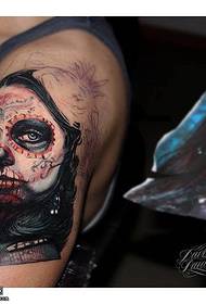 modello del tatuaggio del ritratto dei graffiti della spalla
