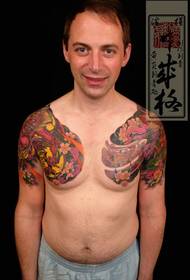 Tatoo ya tattoo ya Huang Yan ya Kijapani hufanya kazi ya kuthamini: tattoo ya nusu ya picha ya tatoo