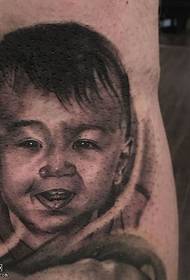 waist baby portrait tattoo pattern