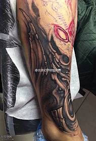 vitello 3D classico motivo tatuaggio gamba meccanica