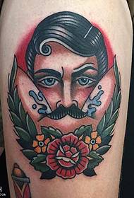 Shoulder Portrait Tattoo Pattern
