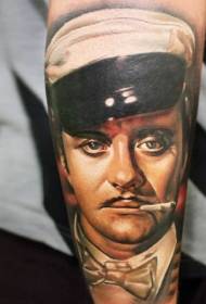 arm farge berømte skuespiller portrett tatoveringsmønster