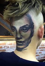 Asmenybės Vyrų nugaros galvos Europos ir Amerikos merginų portreto tatuiruotės nuotraukos