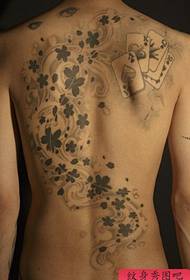 πλήρη πίσω εικόνα κερασιού τατουάζ εικόνα
