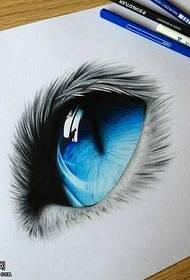 Manuscrit réaliste modèle de tatouage Blue Eye