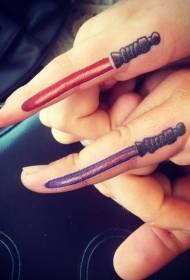 dito vari colori Lightsword Tattoo Pattern