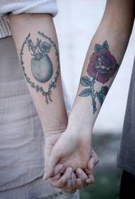 маленькое растение цветок маленький свежий рисунок татуировки