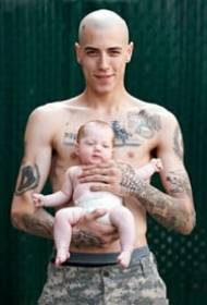 father loves a mountain - a group Tattoo pictures of tattoo father and child
