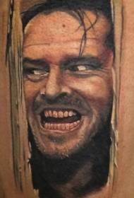 pauroso ritratto di personaggio di film di horrore ritrattu di tatuaggi