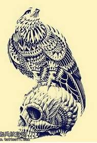manuscript eagle tattoo pattern