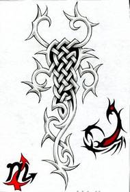 Scorpio Totem Tattoo Manuskript Bild