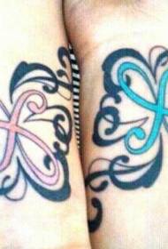 riešo spalvingas keltų draugystės totemo tatuiruotės modelis