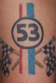 modello tatuaggio classico logo racing