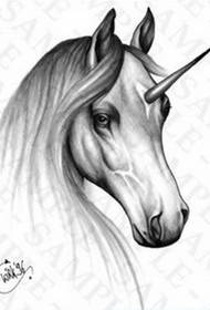 black and white unicorn tattoo manuscript figure 173658-Ladies' Flying Tattoo Manuscript Material