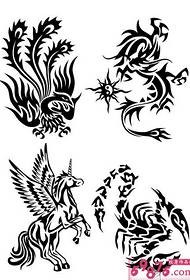 foto di totem tatuaggio manoscritto modello enciclopedia