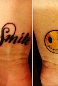 paar pols creatief plezier literaire glimlach gezicht tattoo foto