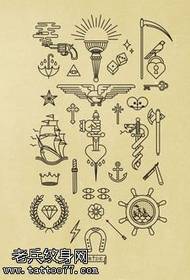 European and American fashion trend small totem tattoo pattern